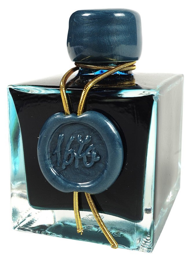 HERBIN J. Herbin 1670 Anniversary Inks - Gold Sheen 50 ml Bottled - Emerald of Chivor (Emerald Green-Blue Ink) - Image 1