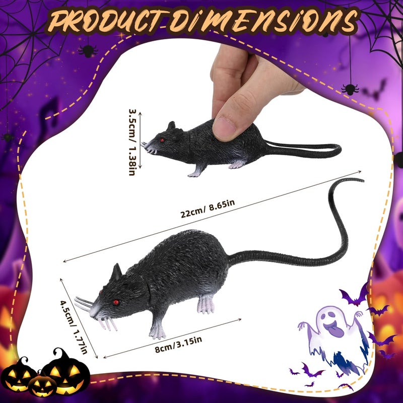 BESTOYARD 2 Pcs Realistic Fake rat Prank Toys, Mini Simulated Mouse Model, Lifelike Creepy Mouse Figures for Party Tricks, and Fun Interactions - Image 2
