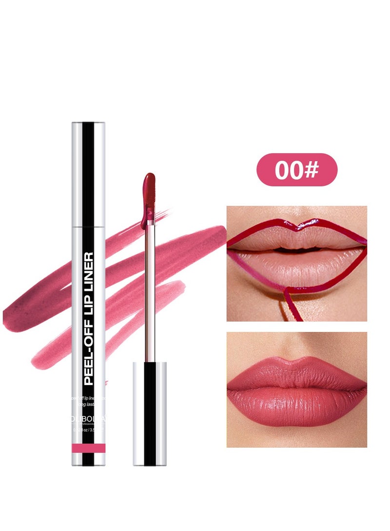 أوليبولا قشر قبالة بقعة محدد الشفاه ، محدد الشفاه تقشير الشفاه مع لمسة نهائية غير لامعة ، بقعة الشفاه طويلة الأمد تقشير الشفاه مقاومة للماء تمتلئ حتى لون الشفاه محدد الشفاه ، مجموعة بقع الشفاه الطبيعية الفورية - Image 1