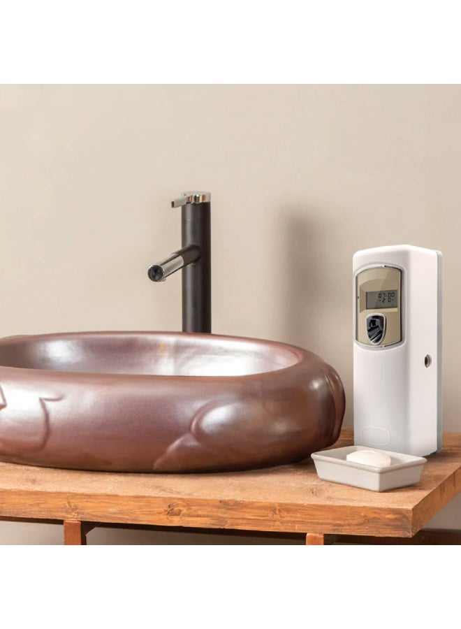 دكتور سينت معطر جو أوتوماتيكي   بنفحة السعادة، مثبت على الحائط بشاشة ، بخاخات آلية للأماكن المغلقة أبيض - Image 5