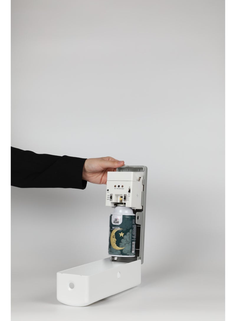 دكتور سينت معطر جو أوتوماتيكي   بنفحة السعادة، مثبت على الحائط بشاشة ، بخاخات آلية للأماكن المغلقة أبيض - Image 2