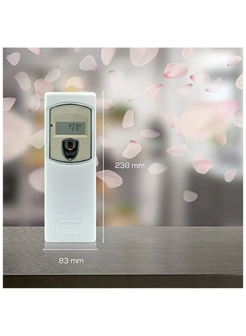 Dr Scent Dr Scent Breeze of Joy Automatic Wall Mount Dispenser for Air Fresheners LCD Display, Auto Aerosol Sprays for Indoors (White)