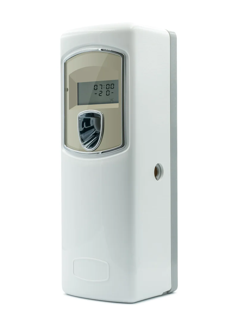 Dr Scent Dr Scent Breeze of Joy Automatic Wall Mount Dispenser for Air Fresheners LCD Display, Auto Aerosol Sprays for Indoors (White)