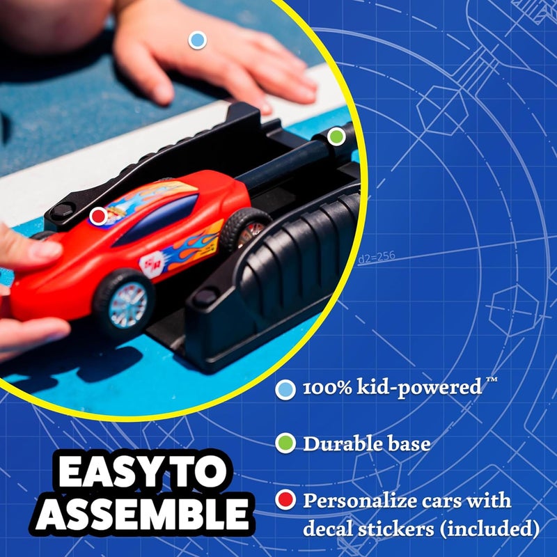 Stomp Rocket Stomp Racers Air Powered Race Cars by Stomp Rocket, 4 Car Mega Pack - Dueling Stomp Racers Toy Car Launcher - Fun Backyard Outdoor & Indoor Multi-Player Kids Toys Gifts for Boys, Girls & Toddlers - Image 5