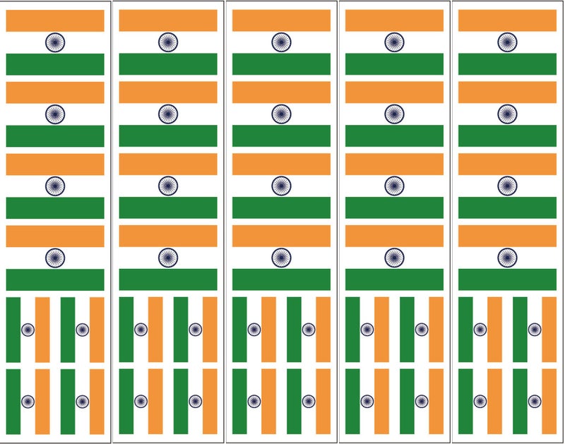 PremiumTT temporary tattoos 40 Removable Stickers: Indian Flag, India Party Favors, Decals - Image 5