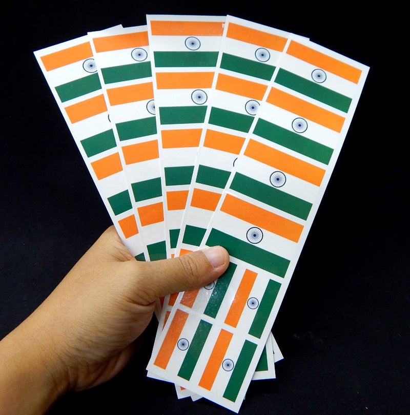 PremiumTT temporary tattoos 40 Removable Stickers: Indian Flag, India Party Favors, Decals - Image 4