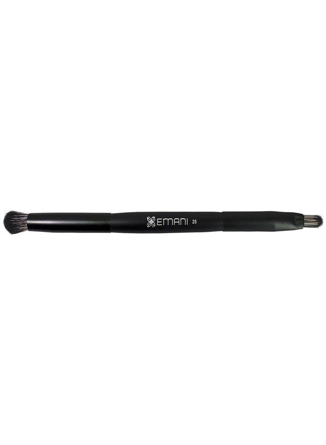 EMANI Vegan Cosmetics Duo Precision Brush Lip and Eye Brush, 0.16 Ounce