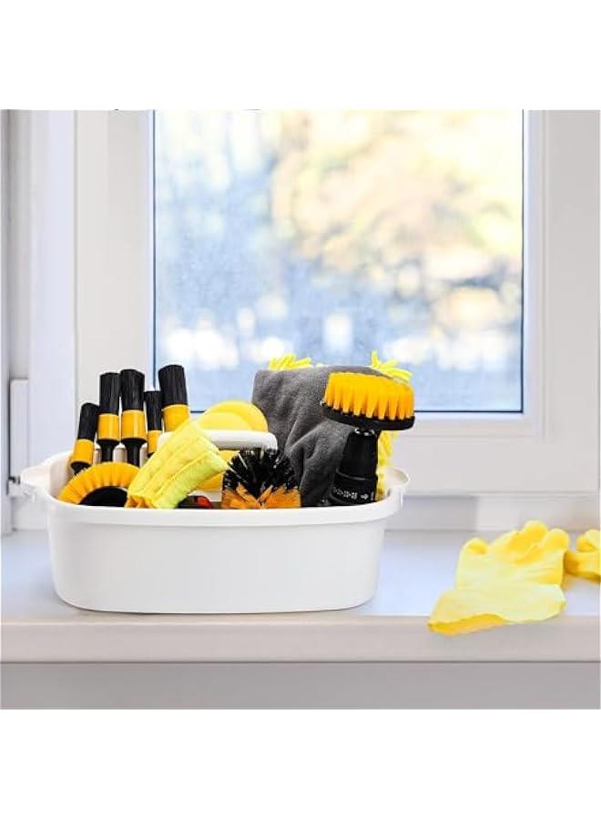 HOOKOR 2 Pack Cleaning Supplies, Large Plastic Cleaning Supply Organizer Bucket with Handle Portable Housekeeping Shower Tote Caddy Under Sink Tool Storage Baskets for Dorm, Bathroom, Kitchen - Image 5