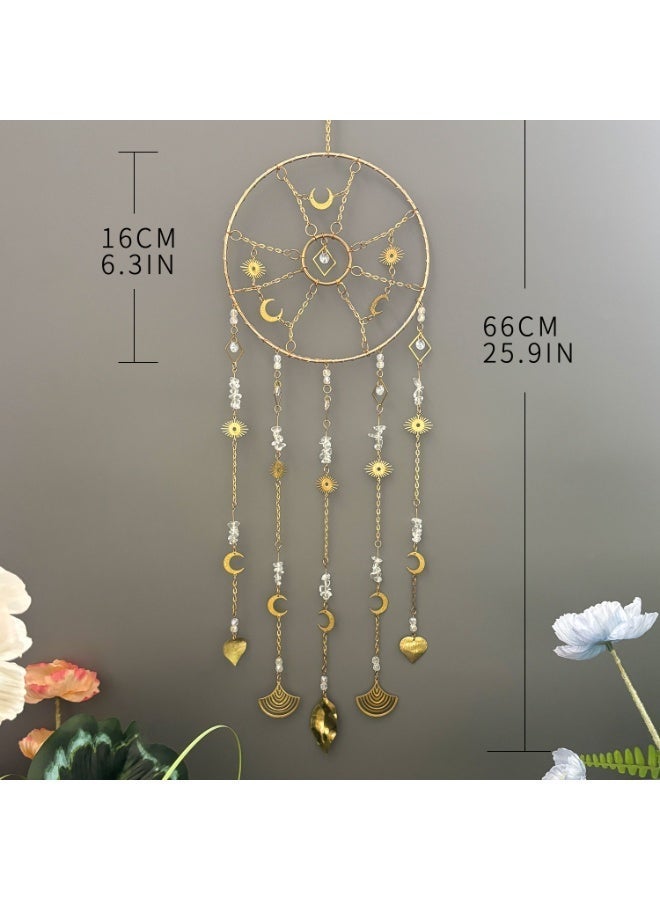 Gold Crystal Sun Catcher & Dream Catcher Pendant  Ornament for Positive Energy, Good Luck, and Harmony, Home Window Decor - Image 5