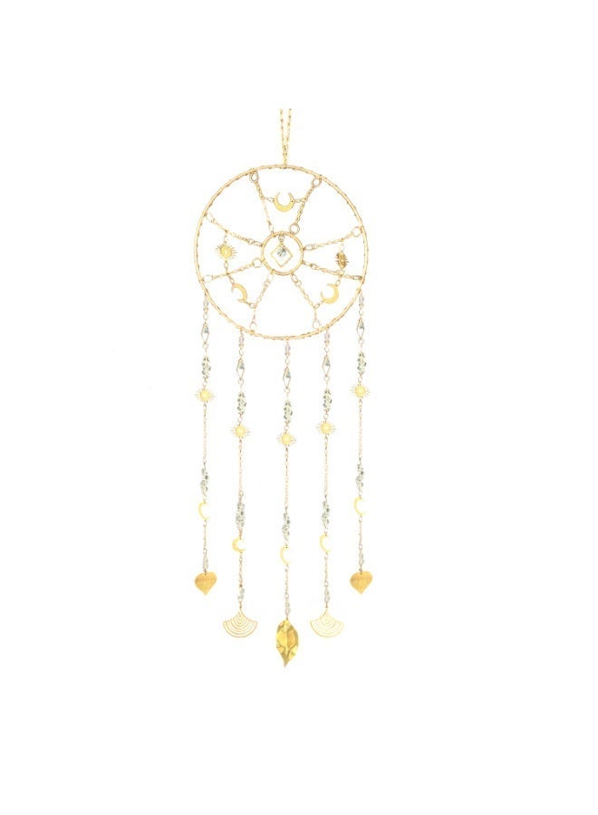 Gold Crystal Sun Catcher & Dream Catcher Pendant  Ornament for Positive Energy, Good Luck, and Harmony, Home Window Decor - Image 3