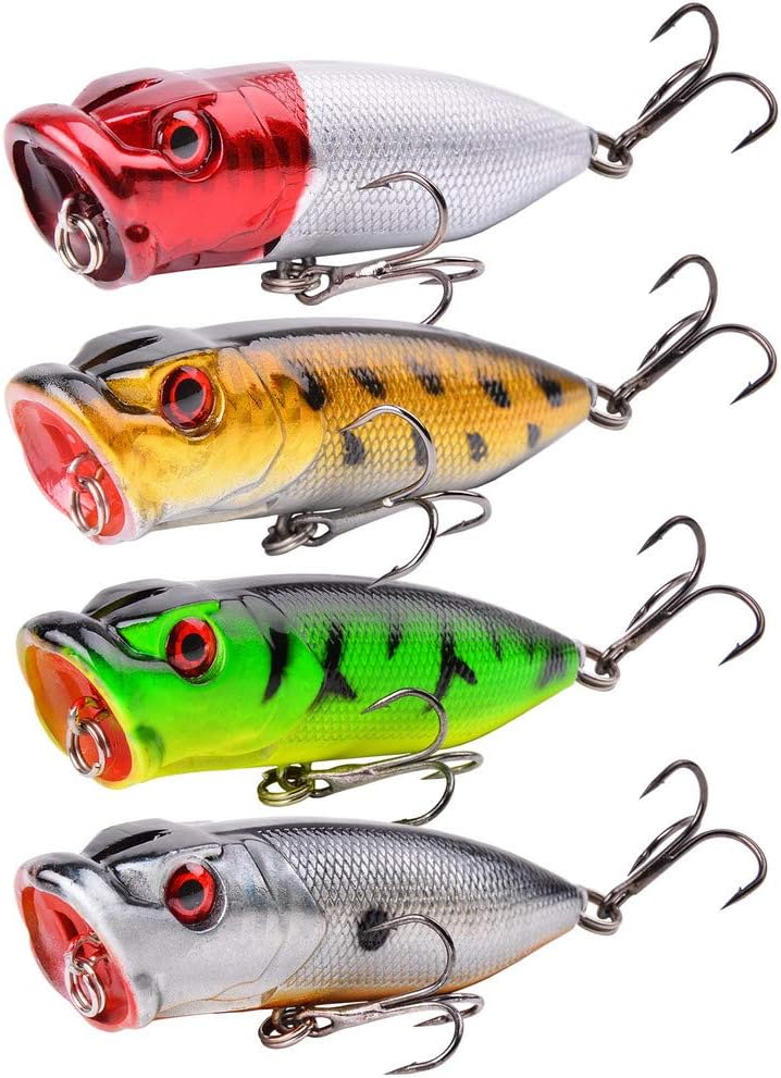 Aorace Fishing Lures Kit Mixed Including Minnow Popper Crank Baits with Hooks for Saltwater Freshwater Trout Bass Salmon Fishing - Image 4