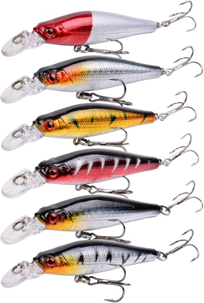Aorace Fishing Lures Kit Mixed Including Minnow Popper Crank Baits with Hooks for Saltwater Freshwater Trout Bass Salmon Fishing - Image 3
