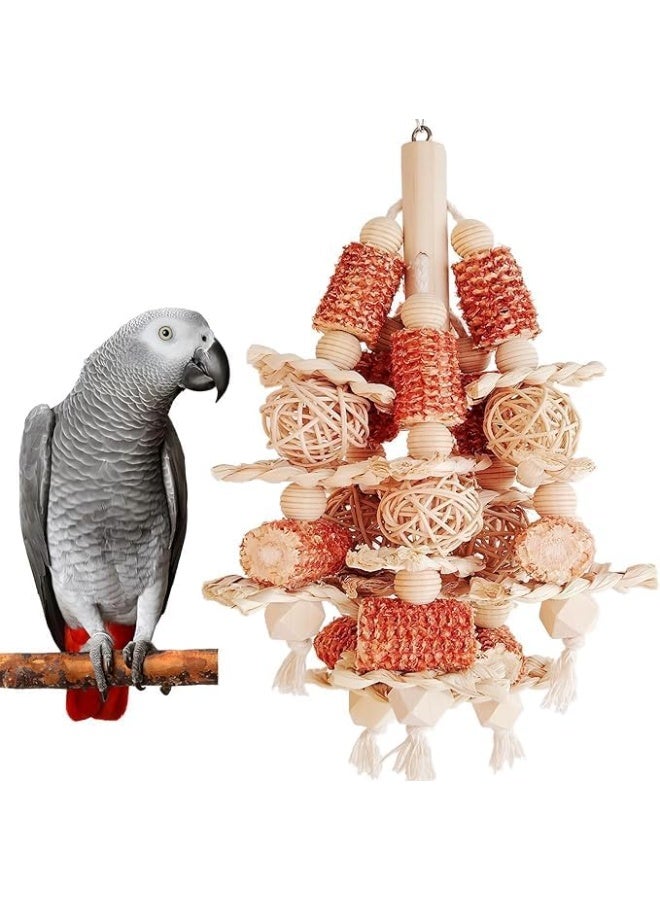 Bird Toys, Natural Corn Stick Parrot Toys Hanging in Bird Cages，for Small and Medium-Sized Macaws,African Grey,Cockatoos,Cockatiel,Sun Conure， Parrots - Image 1