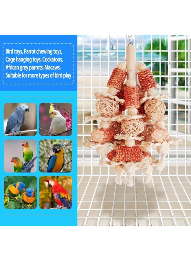 Bird Toys, Natural Corn Stick Parrot Toys Hanging in Bird Cages，for Small and Medium-Sized Macaws,African Grey,Cockatoos,Cockatiel,Sun Conure， Parrots - Image 3