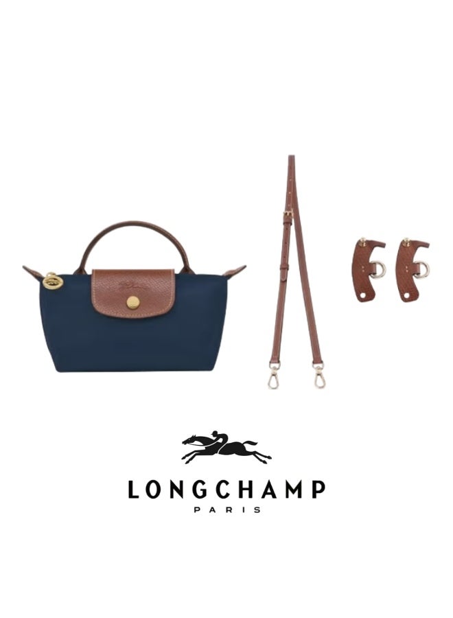 لونج شامب Longchamp النساء ميني حقيبة اليد,حقائب كروسبودي,حقيبة الكتف حزام الكتف مع مشبك,أسلوب كلاسيكي البحرية - Image 1