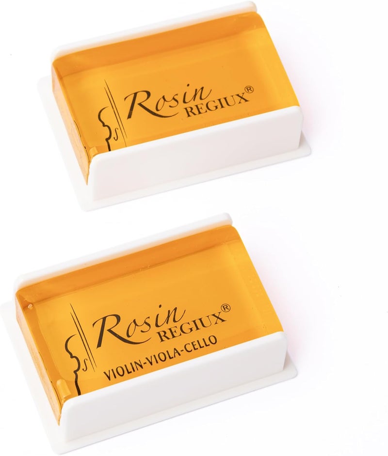 REGIUX Natural Low Dust Rosin 2-Pack for Violin, Viola and Cello with Protective Case - Image 3