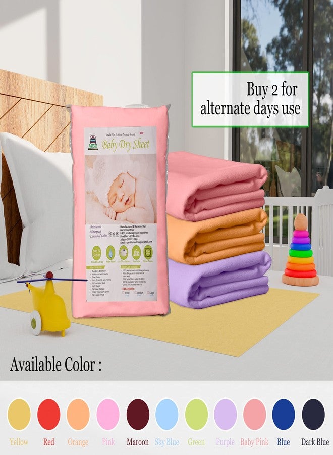 AJISH Pack of 3, Baby Bed Protector Reusable - Soft Cotton 100% Waterproof High Absorbent Faster Dry Sheet - Best for New Born Babies & Toddler Children (Small - 50X70CM) (Pink,Red,Maroon) - Image 4