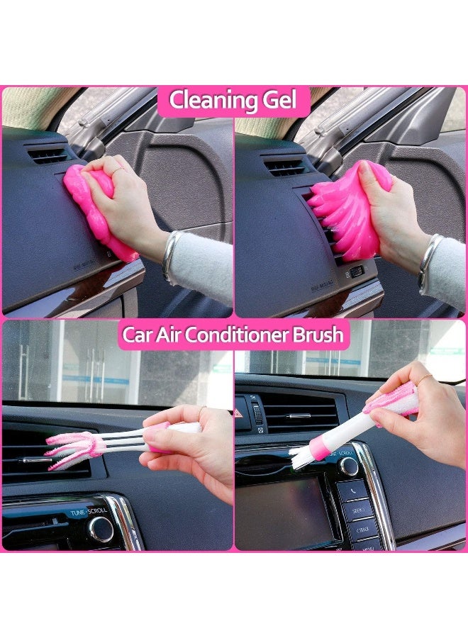 THINKWORK Pink Car Detailing Cleaning Kit, Car Wash Kit, Car Accessories for Women Suitable for Small and Medium Vehicles Such As Cars, Trucks, SUVs - Image 3