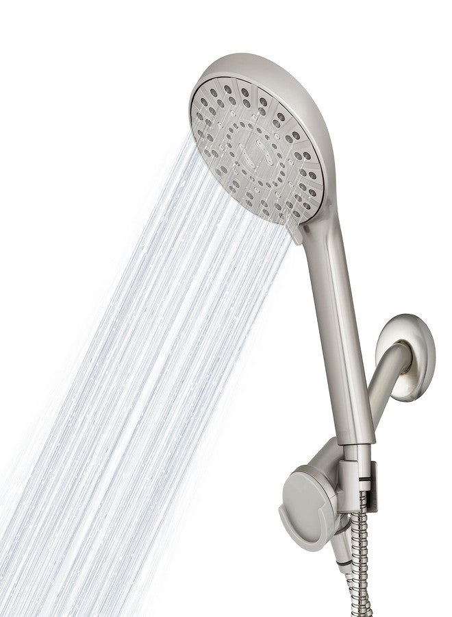 Waterpik Magnetic Dual Dock Adjustable Height Hand Held Shower Head With 5-Foot Metal Hose and PowerPulse Shower Massage, Brushed Nickel QMP-869ME - Image 1