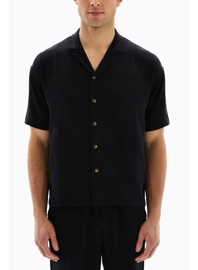 Wecre8 Black Comp Collor Shirt