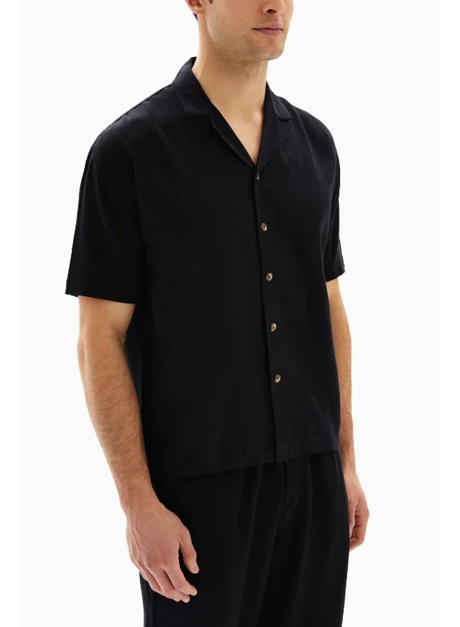 Wecre8 Black Comp Collor Shirt