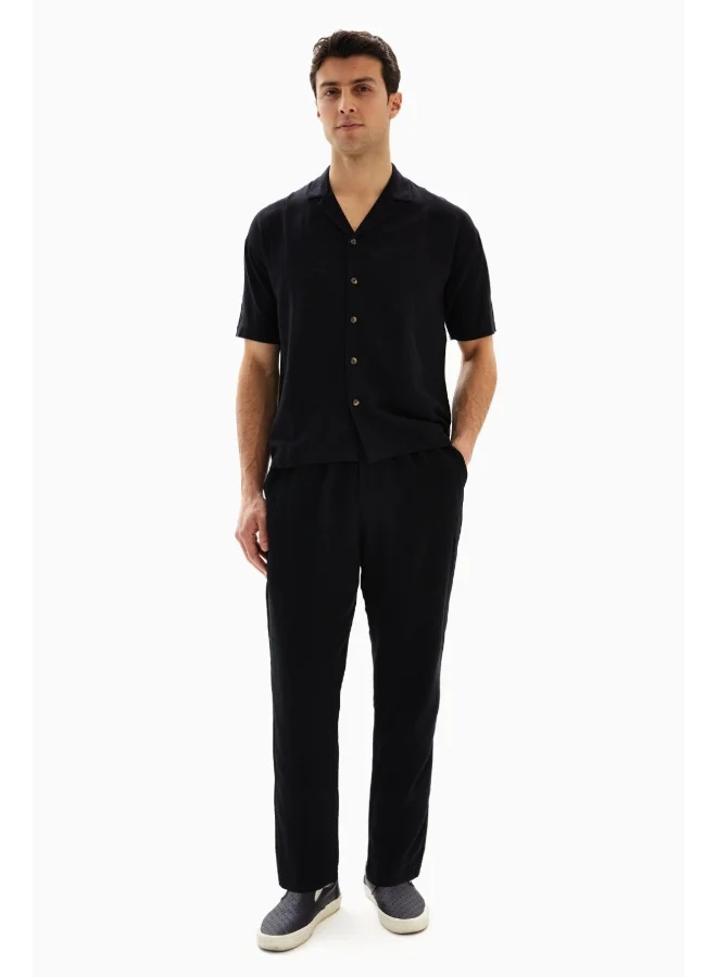 Wecre8 Black Comp Collor Shirt