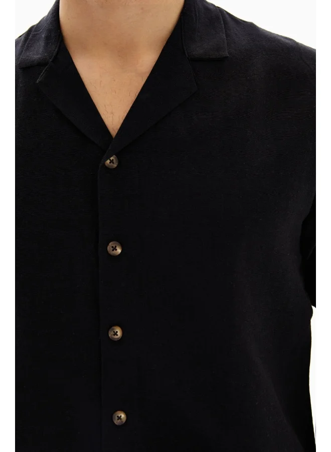 Wecre8 Black Comp Collor Shirt