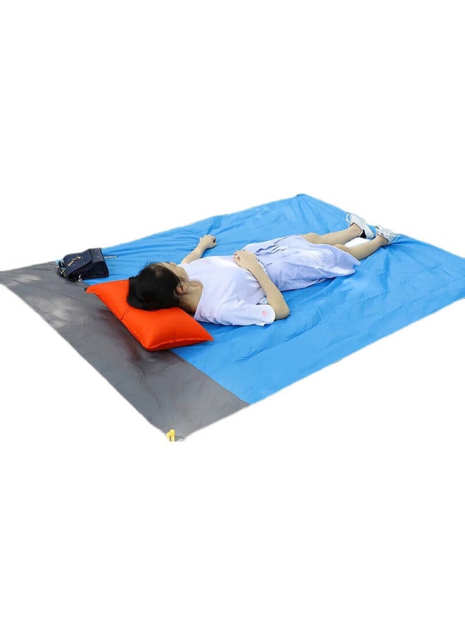 Wellhouse Outdoor Picnic Mat, Beach Seat, Thin Foldable Lightweight Storage Bag With Ground Stakes, Blue-Gray, 1.4*2M - Image 2