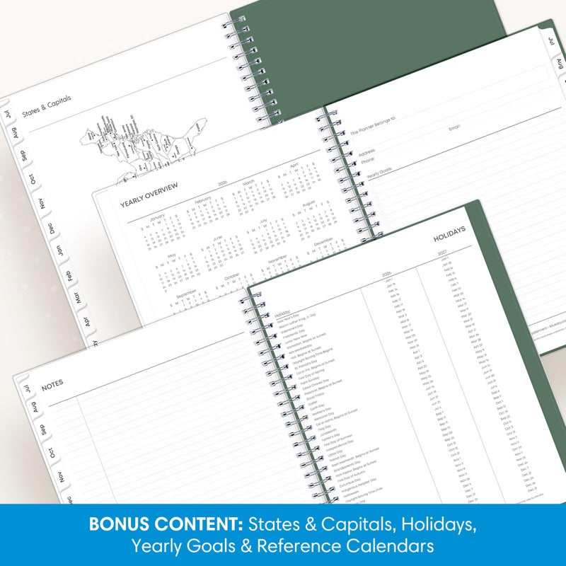 Blue Sky 2026-2027 Weekly and Monthly Academic Year Planner Calendar, July 2026 - June 2027, 8" x 10.875", Flexible Cover, Wirebound, Laminated Tabs, Seychelle - Image 5