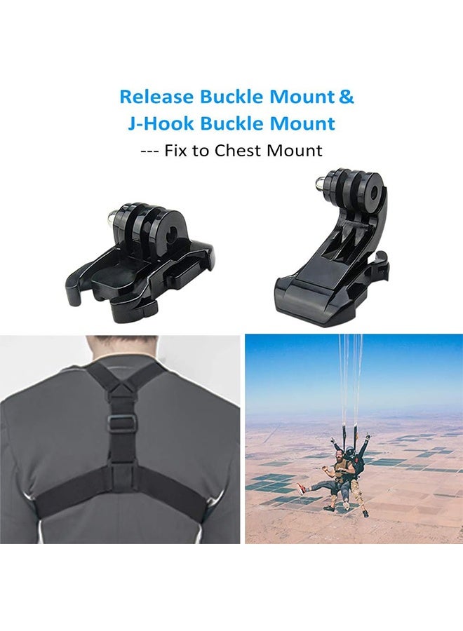 HY 2 Sets Action Camera Accessories, Adhesived Curved & Flat Mounts with Buckle, 1/4 Screw Thread with Thumb Screw, Compatible with Insta360 ACE Pro/X3, Gopro Mounts and All Cameras - Image 5