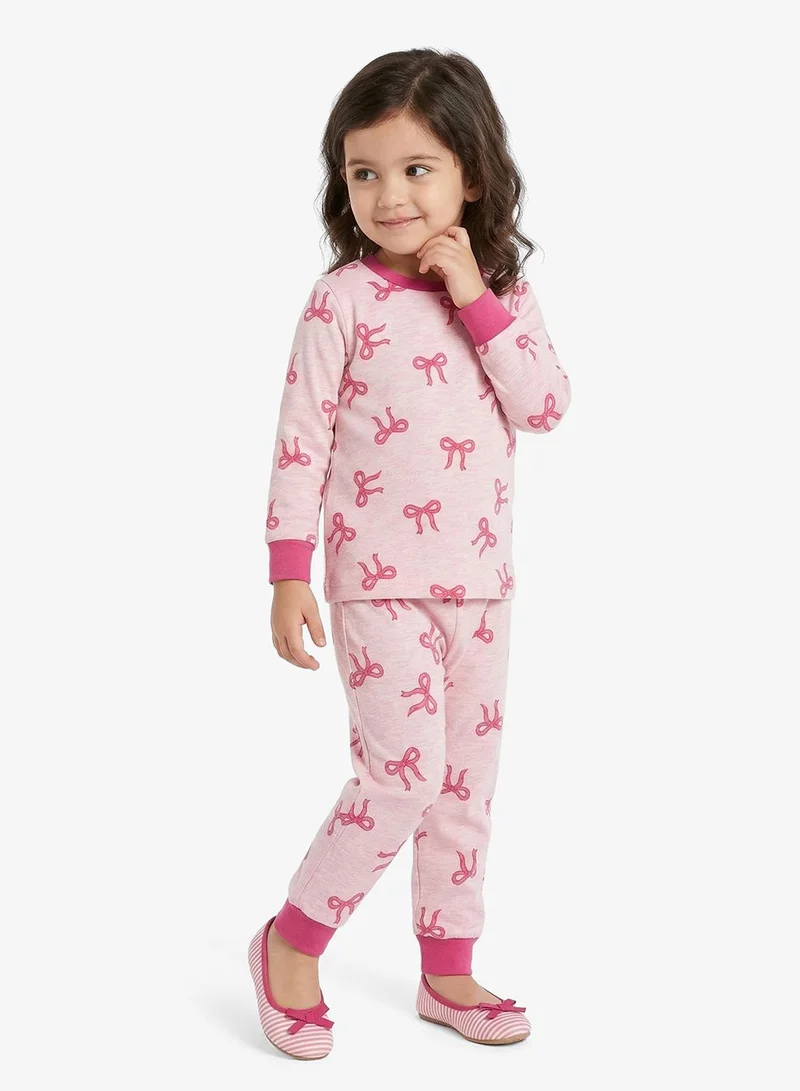 ريبلز مع نمشي Girls Pajama Set With Long Sleeves Tee & Bottom