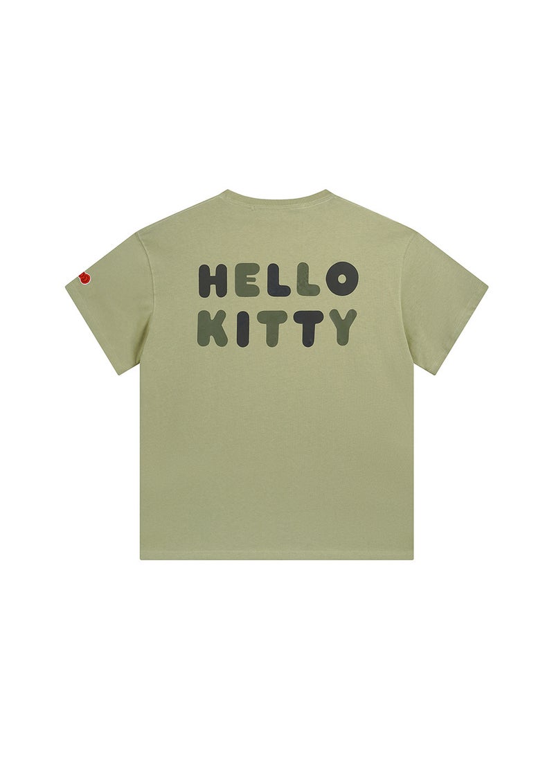 Generic - Hello Kitty Unisex T-Shirt Letter Print Black - Image 1