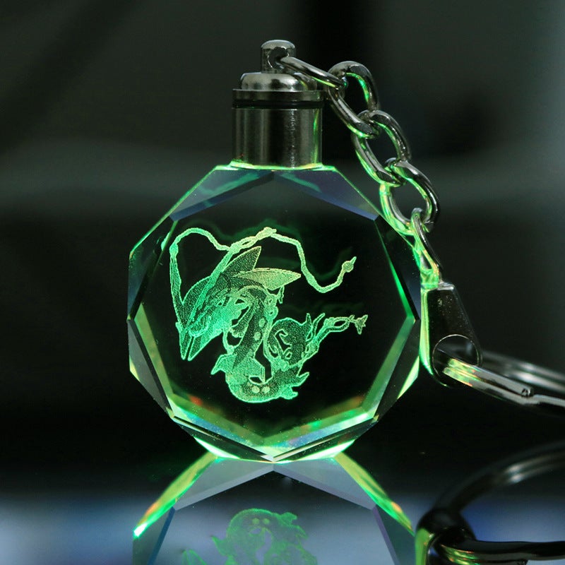 Pendant Keychain Peripheral Luminous Crystal Gift Can Be Engraved - Image 1