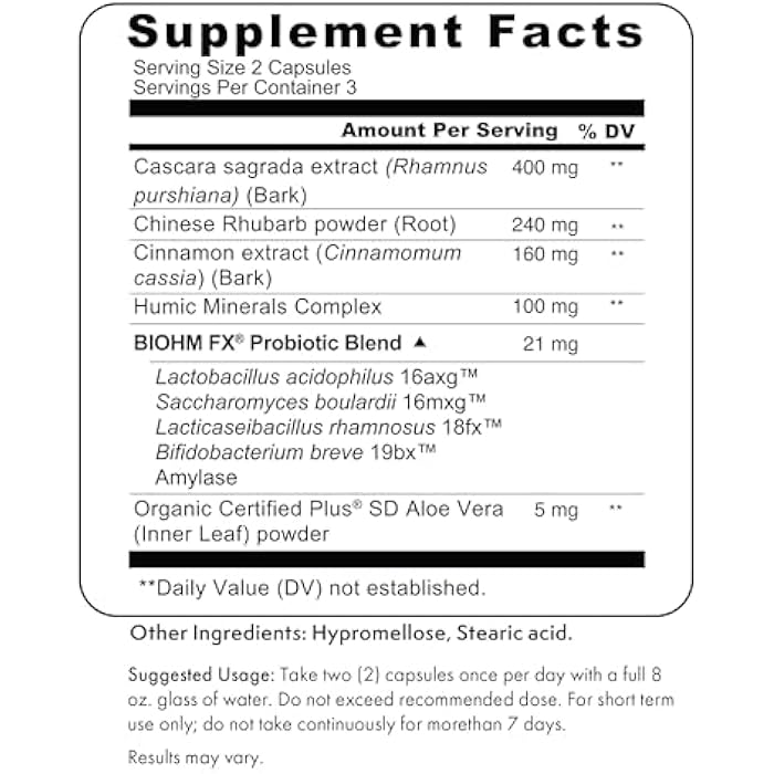 BIOHM 3 Day Colon Cleanse Detox with Probiotics & Herbal Extracts (6 Capsules, 3 Servings) Supports Constipation, Bloating Relief & Immune Health, Gut Cleanse for Men and Women, Non-GMO & Gluten-Free - Image 4