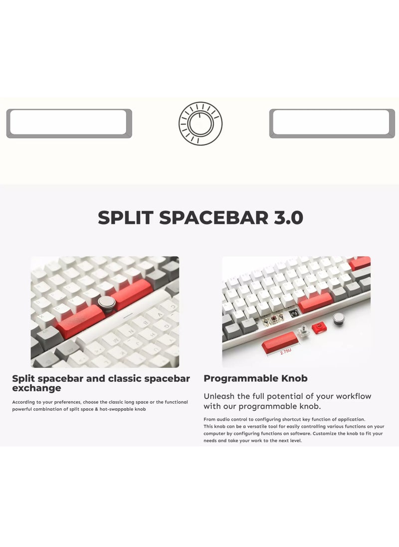 SKYLOONG - GK61 PRO Wireless,Bluetooth & Wired Three Mode RGB Gaming Keyboard – Gateron Brown Switch – ABS Black Case (Industrial Titanium ash) - Image 1
