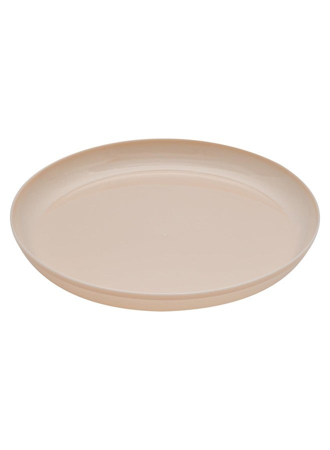 Restaurantware-Moderna 6.3 Inch Premium Disposable Plates, 40 Round Plastic Plates For Parties - Durable, Heavy-duty, Light Pink Plastic Dinner Plate, For Warm And Cold Foods, Ideal For Cafes - Image 2