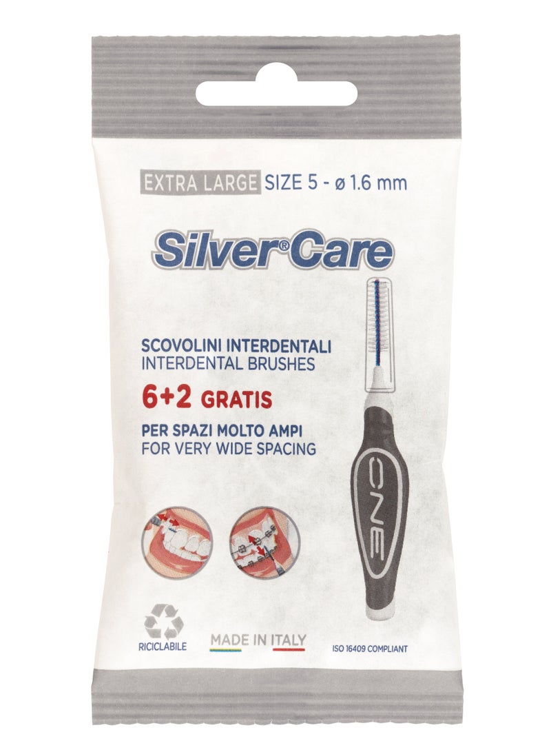 Silver Care Extra Large Interdental Brushes 8 Pieces - Image 1