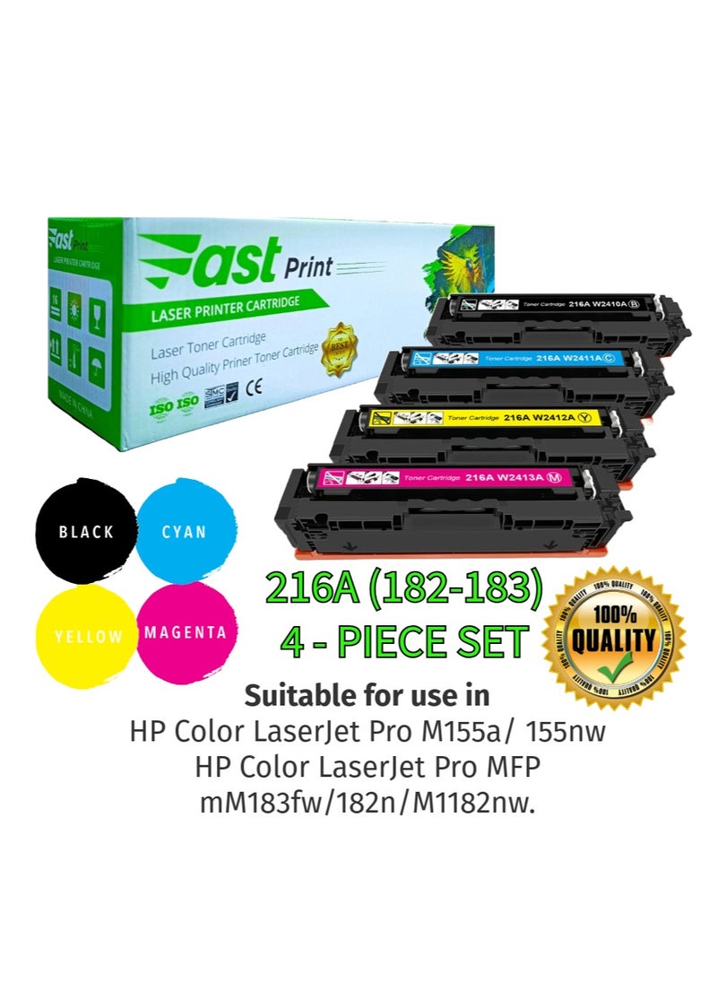Fast Print 4-Piece 216A Compatible Toner Set - W2410A/W2411A/W2412A/W2413A  - Image 1