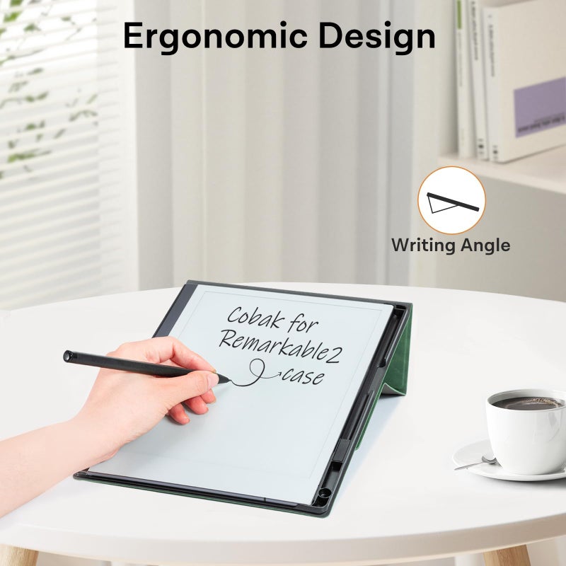 CoBak Case for Remarkable 2 -with Pen Holder and Multi-Angle Foldable Stand Feature -Perfect Choice of Remarkable 2 Case with Pen Holder for The Remarkable 2 Paper Tablet (2020 Released) ***Black - Image 2