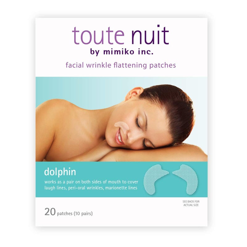 Toute Nuit by Mimiko Inc. Toute Nuit Wrinkle Patches â€“ Dolphin â€“ Face Tape for Around the Mouth â€“ Hypoallergenic Anti Wrinkle Patches â€“ 20 Count, Made in USA - Image 2