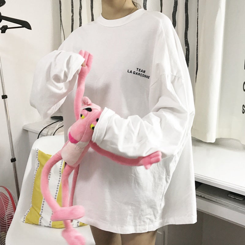 Super Hot Long Sleeve T-Shirt Base Shirt Women's 2022 Spring and Autumn New All-match Korean Style Loose Printed Letter Top ins Trendy - Image 4