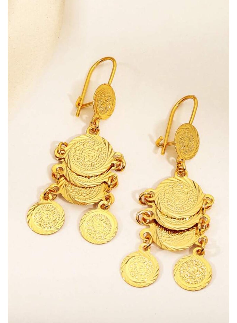 GOLDMAX Elegant 21k Gold Plated Earrings For Women - Image 2