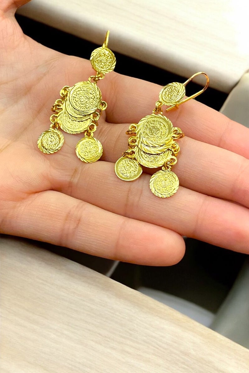 GOLDMAX Elegant 21k Gold Plated Earrings For Women - Image 1