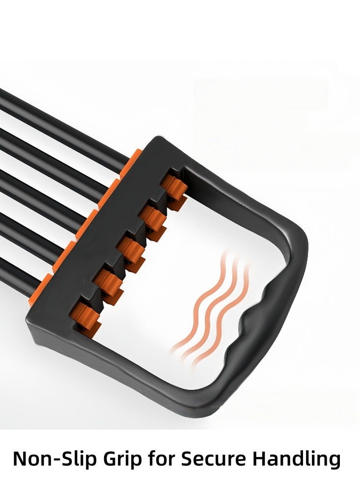 حِرَاس 5 قطع أربطة مقاومة عالية القوة لممارسة الرياضة - مشدات قابلة للسحب لتمارين القوة، تدريب الصدر والذراع، تمارين التمدد للكتف والظهر - معدات لياقة بدنية (لون أسود) - Image 3