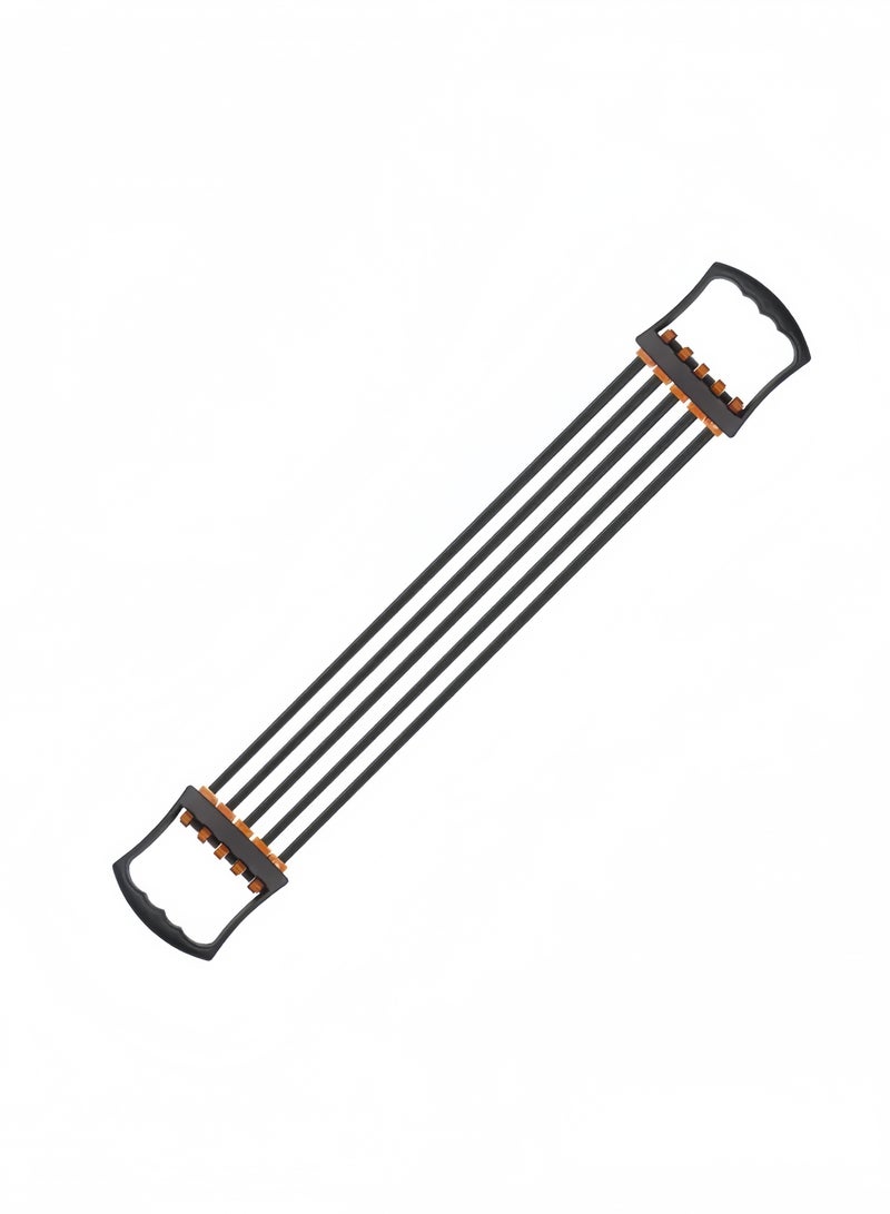 حِرَاس 5 قطع أربطة مقاومة عالية القوة لممارسة الرياضة - مشدات قابلة للسحب لتمارين القوة، تدريب الصدر والذراع، تمارين التمدد للكتف والظهر - معدات لياقة بدنية (لون أسود) - Image 5