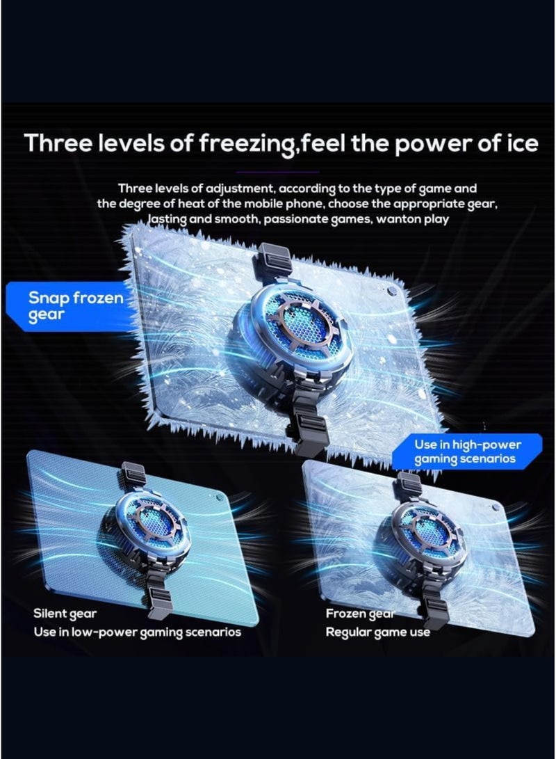Memo CX05 30W Magnetic Tablet Gaming Cooler, Semiconductor Cooling Fan with Temperature Display, RGB Lights, Turbo Radiator for iPad and Android Tablets - Image 5