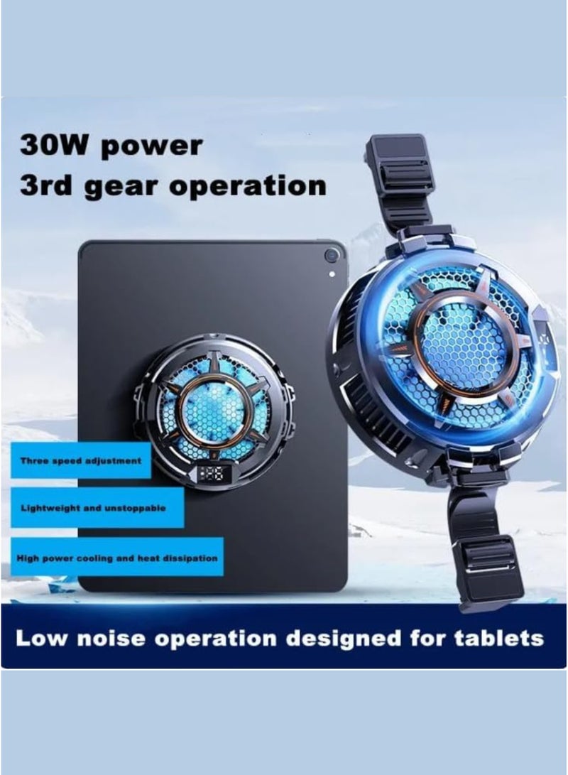 Memo CX05 30W Magnetic Tablet Gaming Cooler, Semiconductor Cooling Fan with Temperature Display, RGB Lights, Turbo Radiator for iPad and Android Tablets - Image 4
