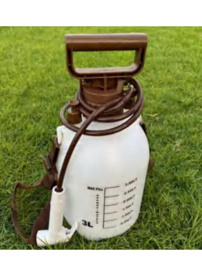 Portable Garden Camping Water Sprayer Hand Pump Pressure Sprayer Adjustable Nozzle 3L Capacity  Shoulder Strap Ergonomic Handle for Outdoor Cleaning Car Washing 