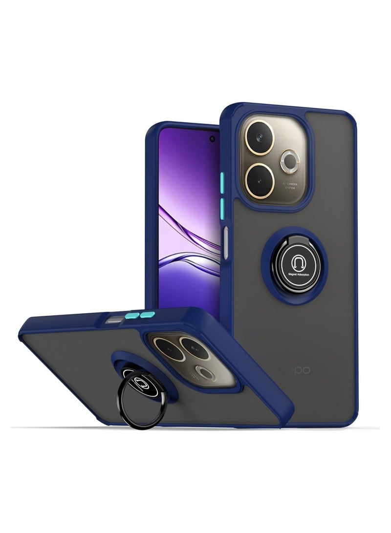 عام متوافق مع OPPO A5 Pro 5G المتوافق مع غطاء حماية غير لامع وشفاف غير لامع مقاوم للصدمات مع حامل حلقة PC +TPU