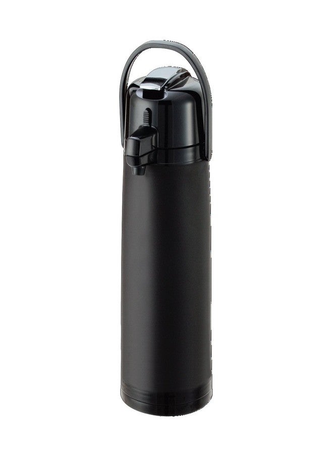 أفكار الخدمة ECA22PBLMAT Eco-Air Airpot، سعة 2.2 لتر (74 أونصة)، زجاج معزول بتفريغ الهواء، زجاج رؤية وغطاء بمقبض، لون أسود مطفي ناعم